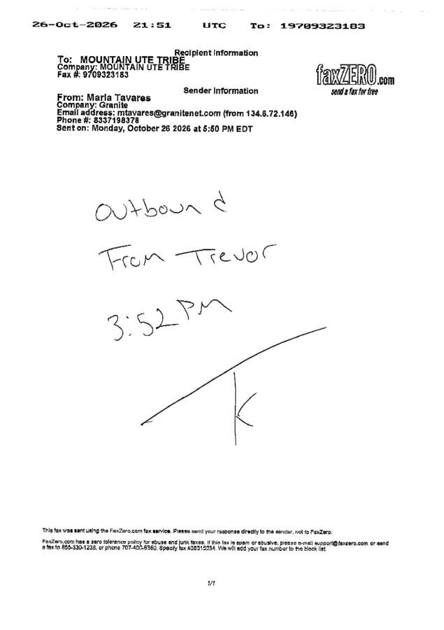 Fax page