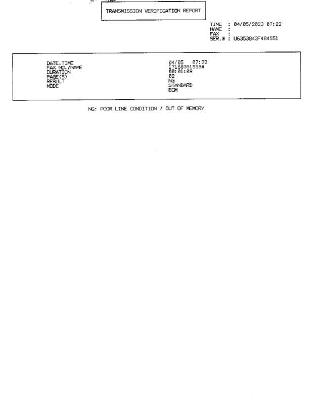 Fax page