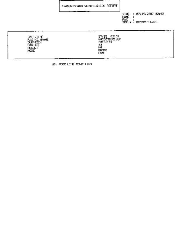 Fax page