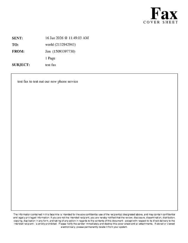 fax page