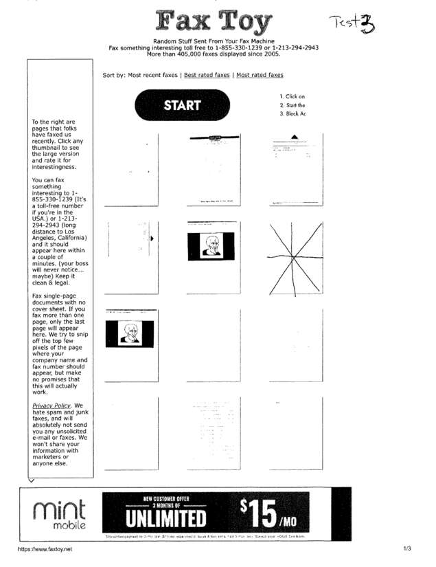 Fax page