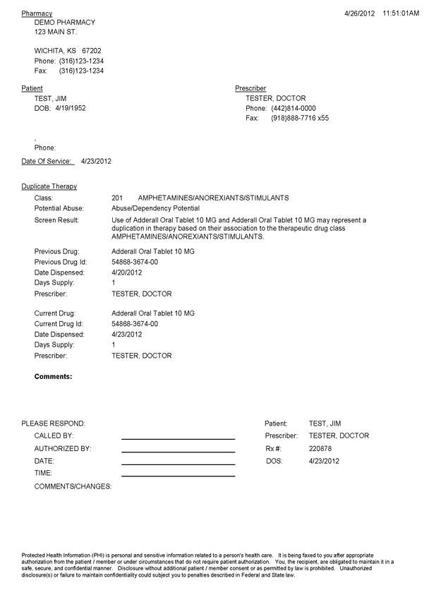 Fax page