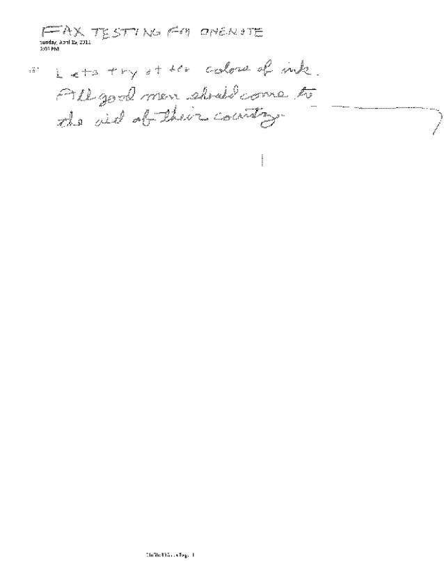 Fax page