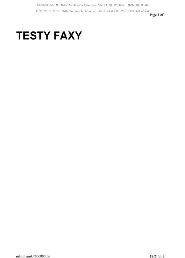 Fax page