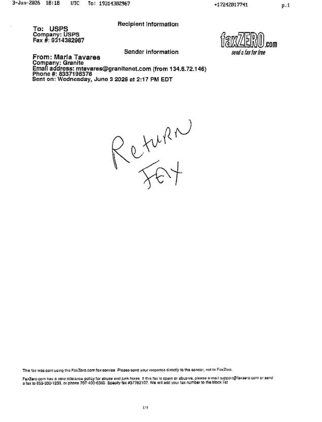 fax page