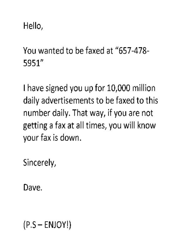 Fax page