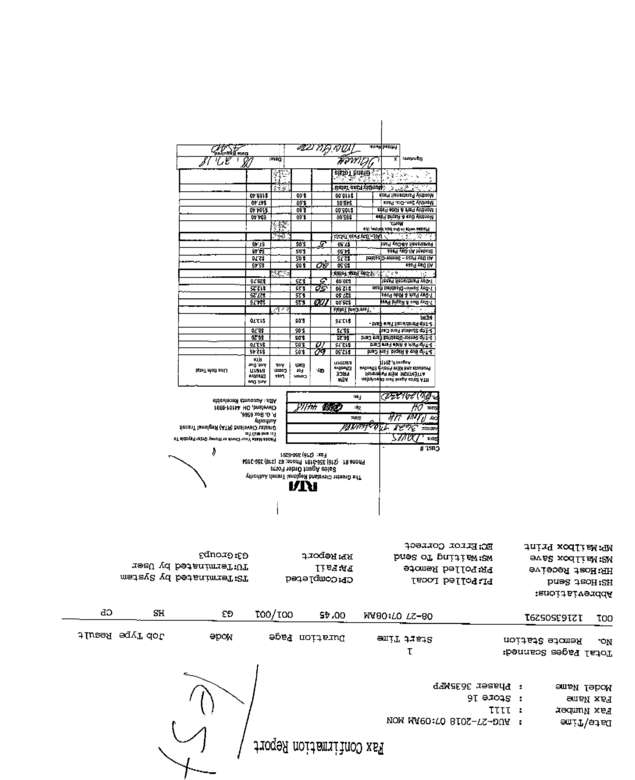 Fax page