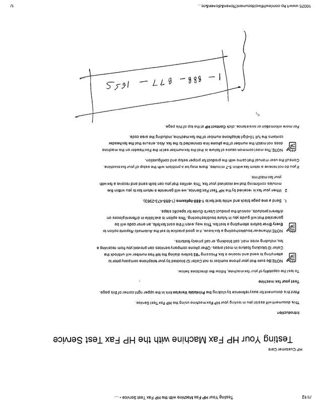 Fax page