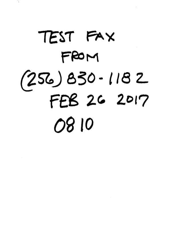 Fax page