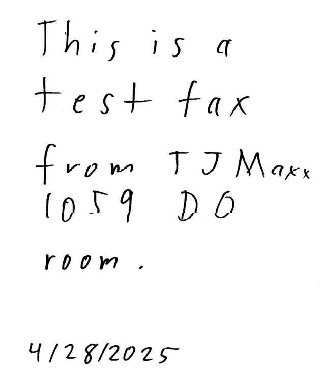 Fax page