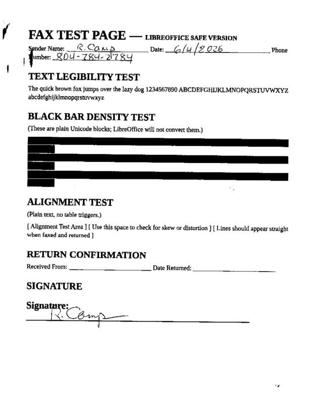 fax page
