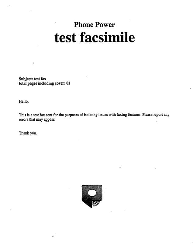 Fax page