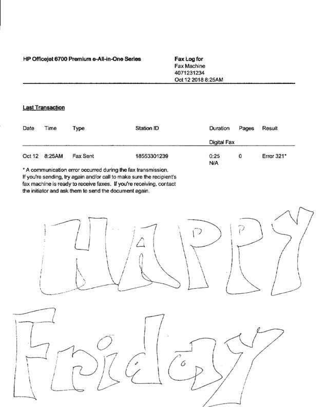 Fax page