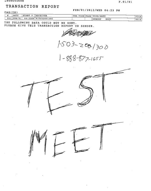 Fax page
