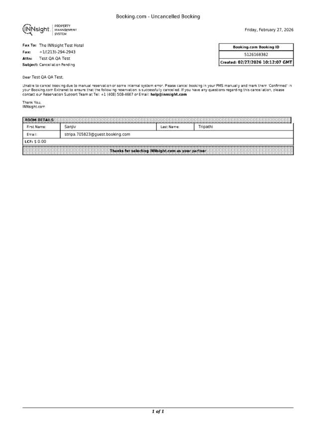 Fax page