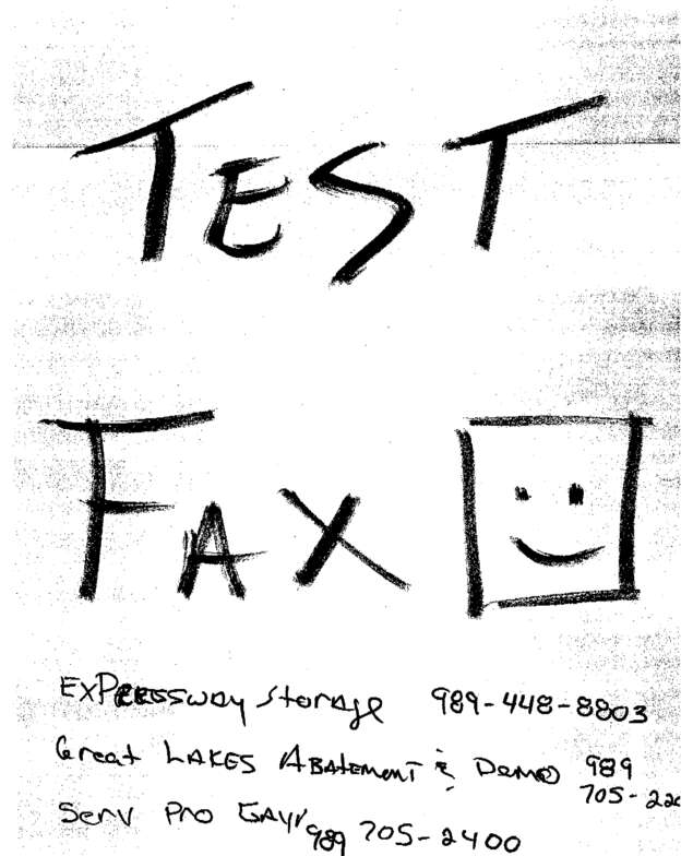 Fax page