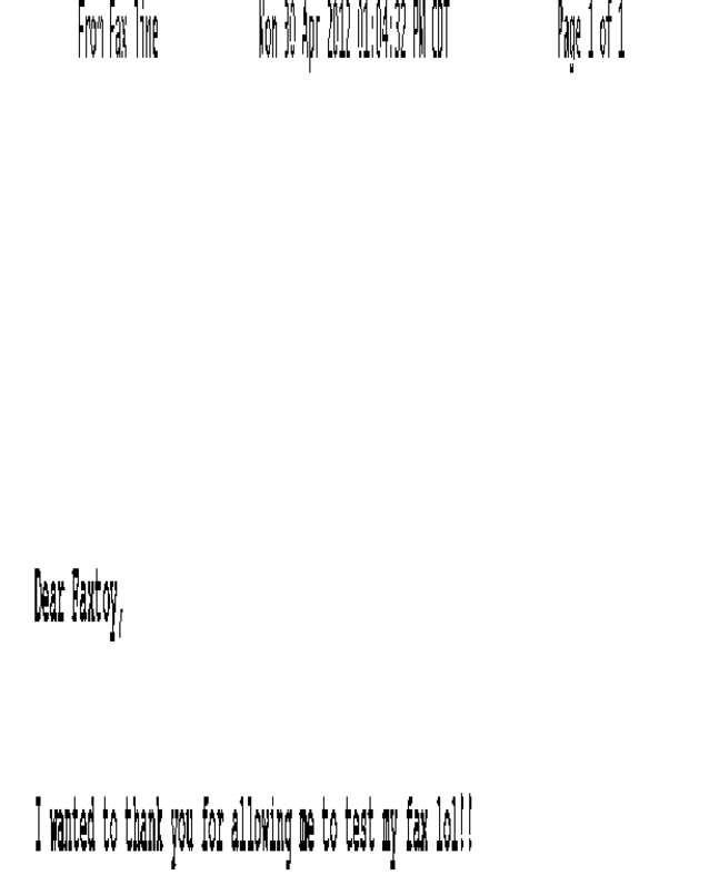 Fax page