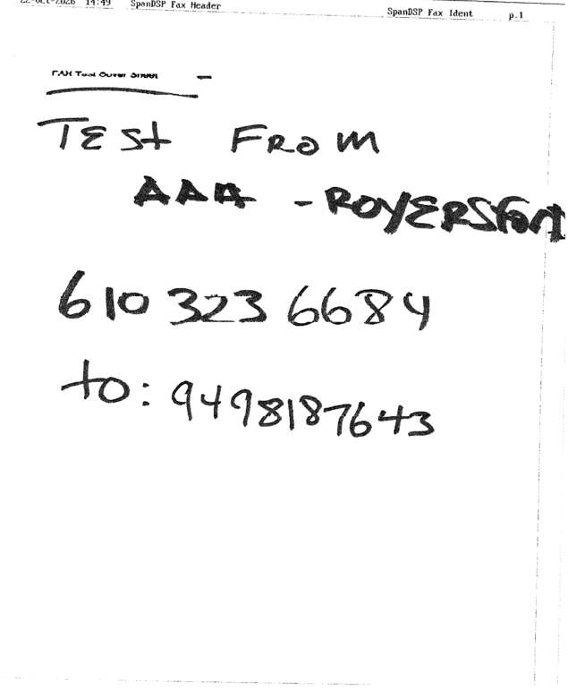 Fax page
