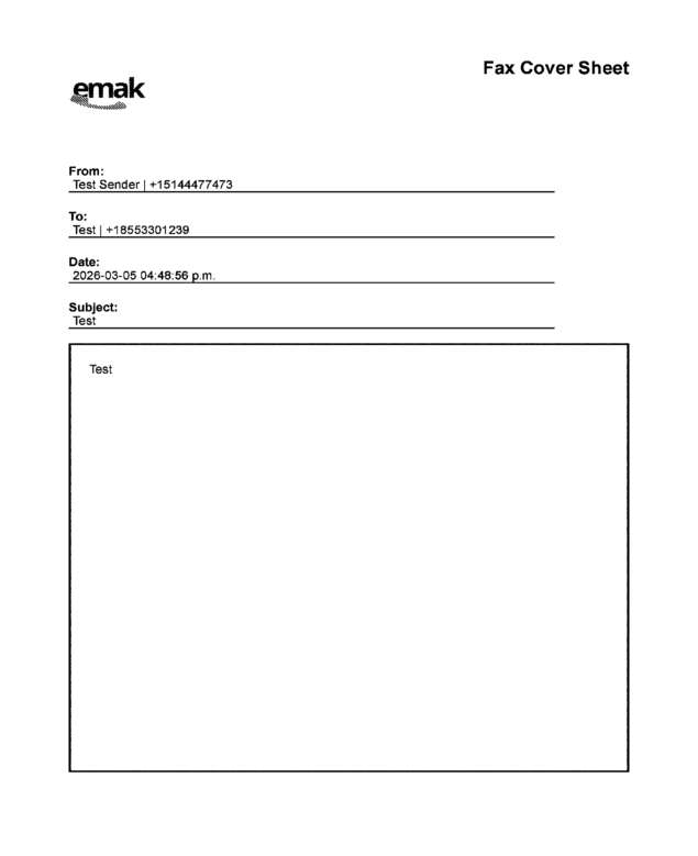 Fax page