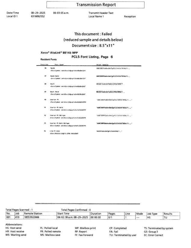 fax page