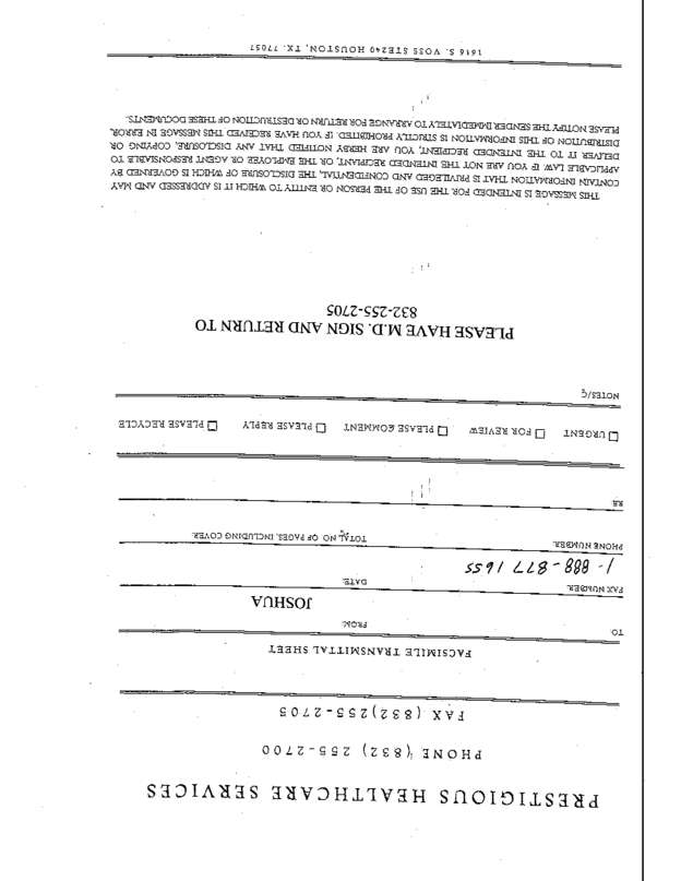 Fax page