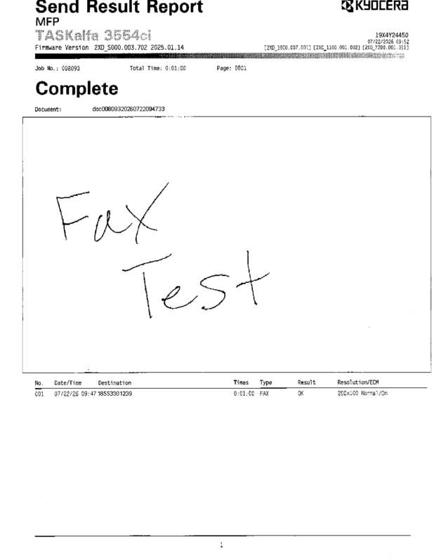 fax page