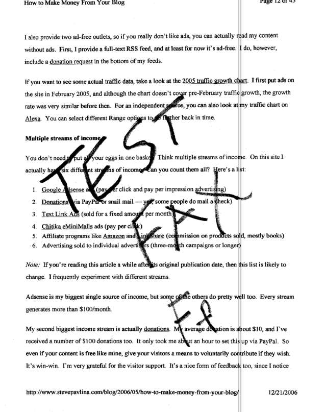 Fax page