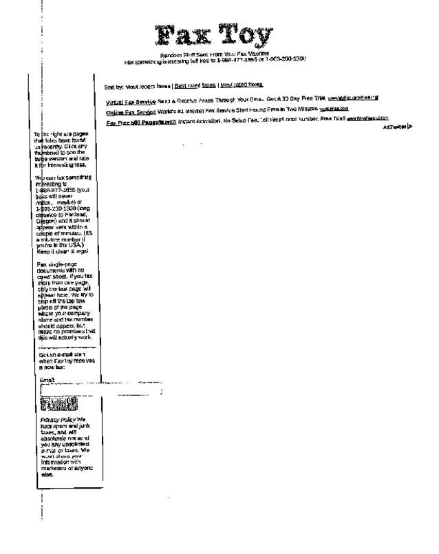 Fax page