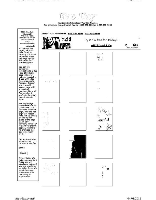 Fax page