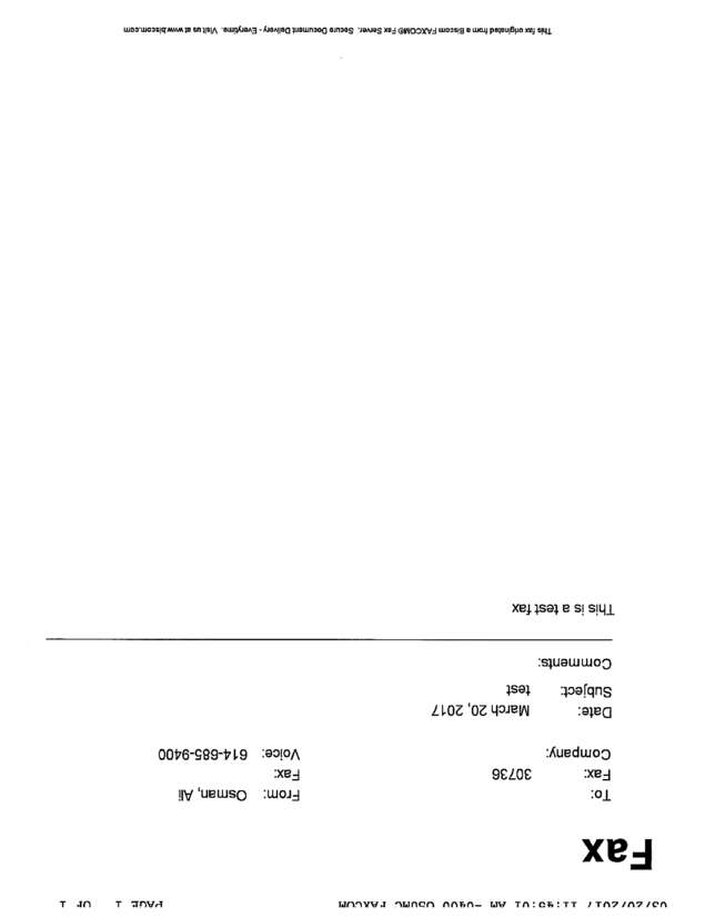 Fax page