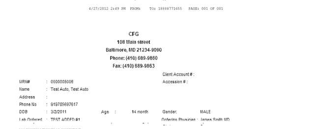 Fax page