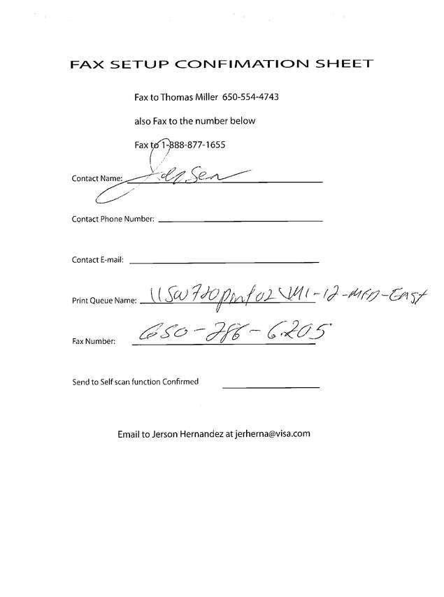 Fax page
