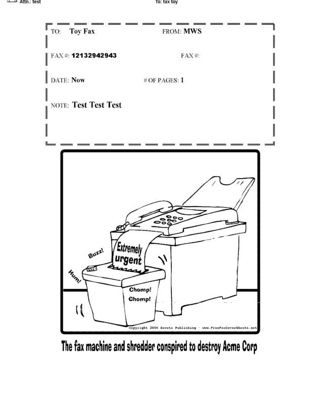 Fax page