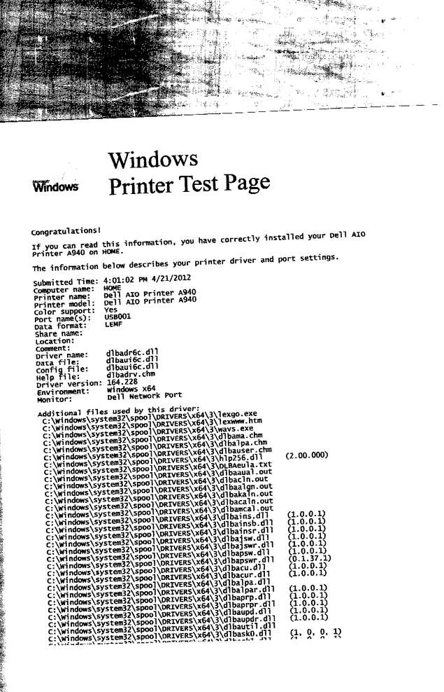 Fax page