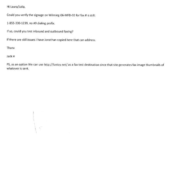 Fax page
