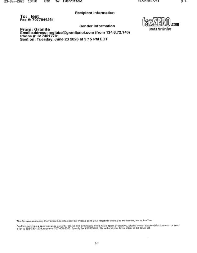 fax page