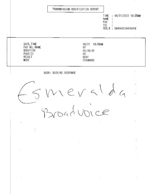 Fax page