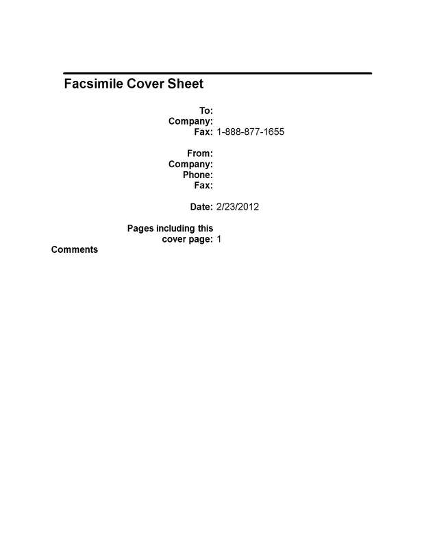 Fax page