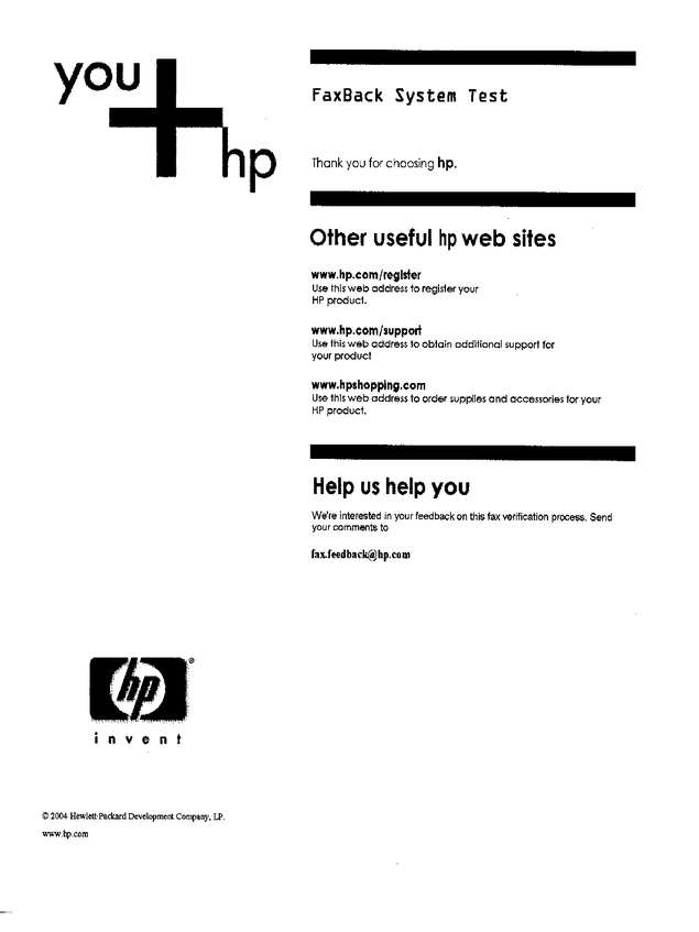 Fax page