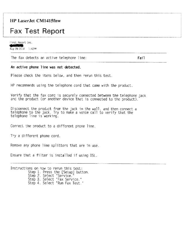 Fax page