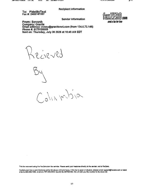 fax page