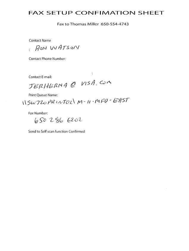 Fax page