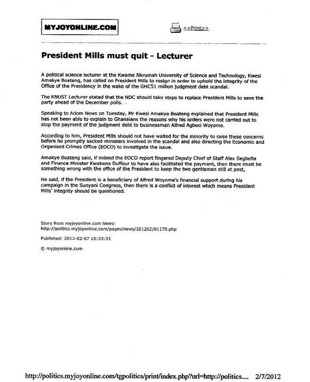 Fax page