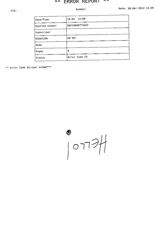 Fax page