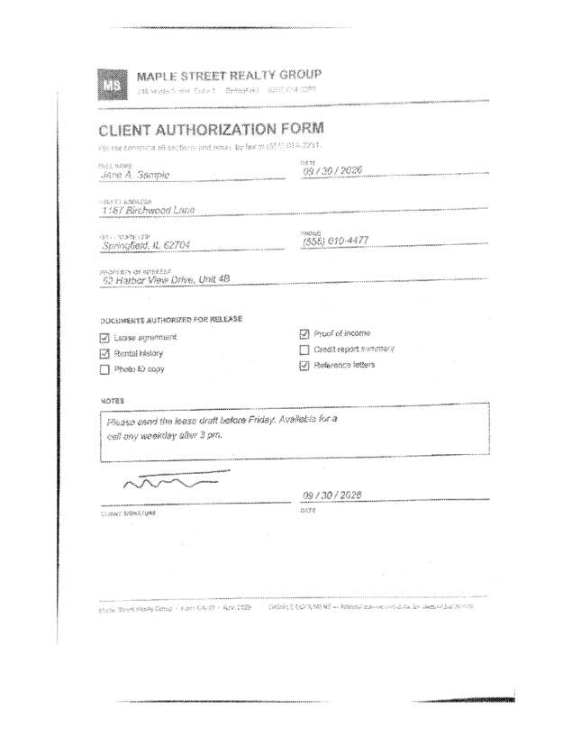 Fax page