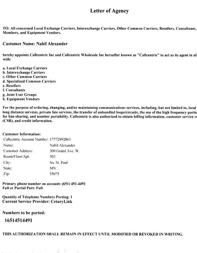 Fax page