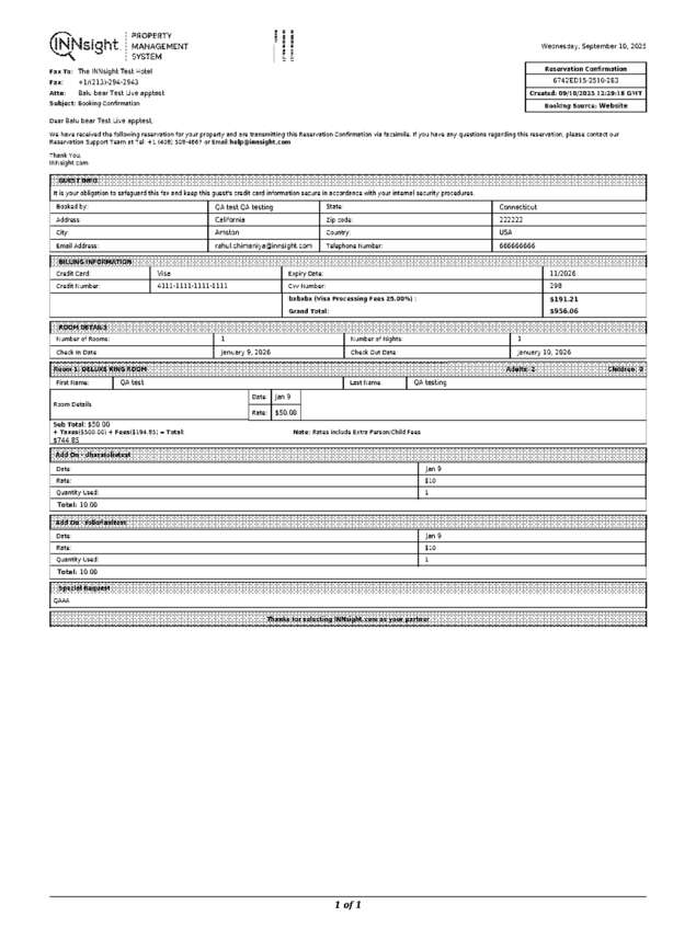 Fax page