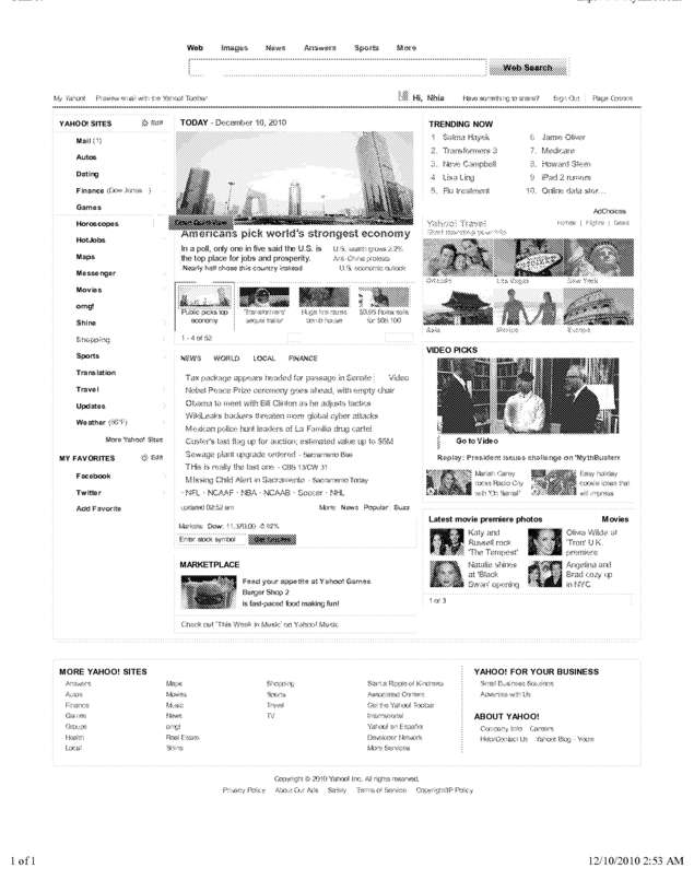 Fax page
