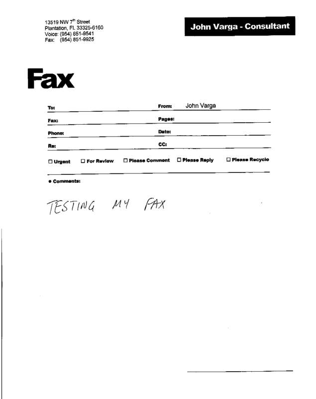 Fax page
