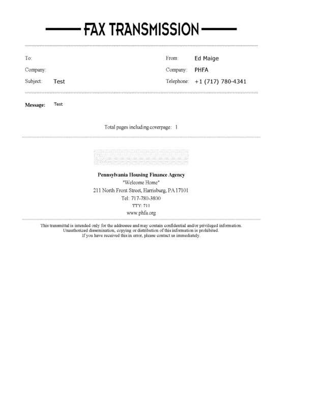 Fax page